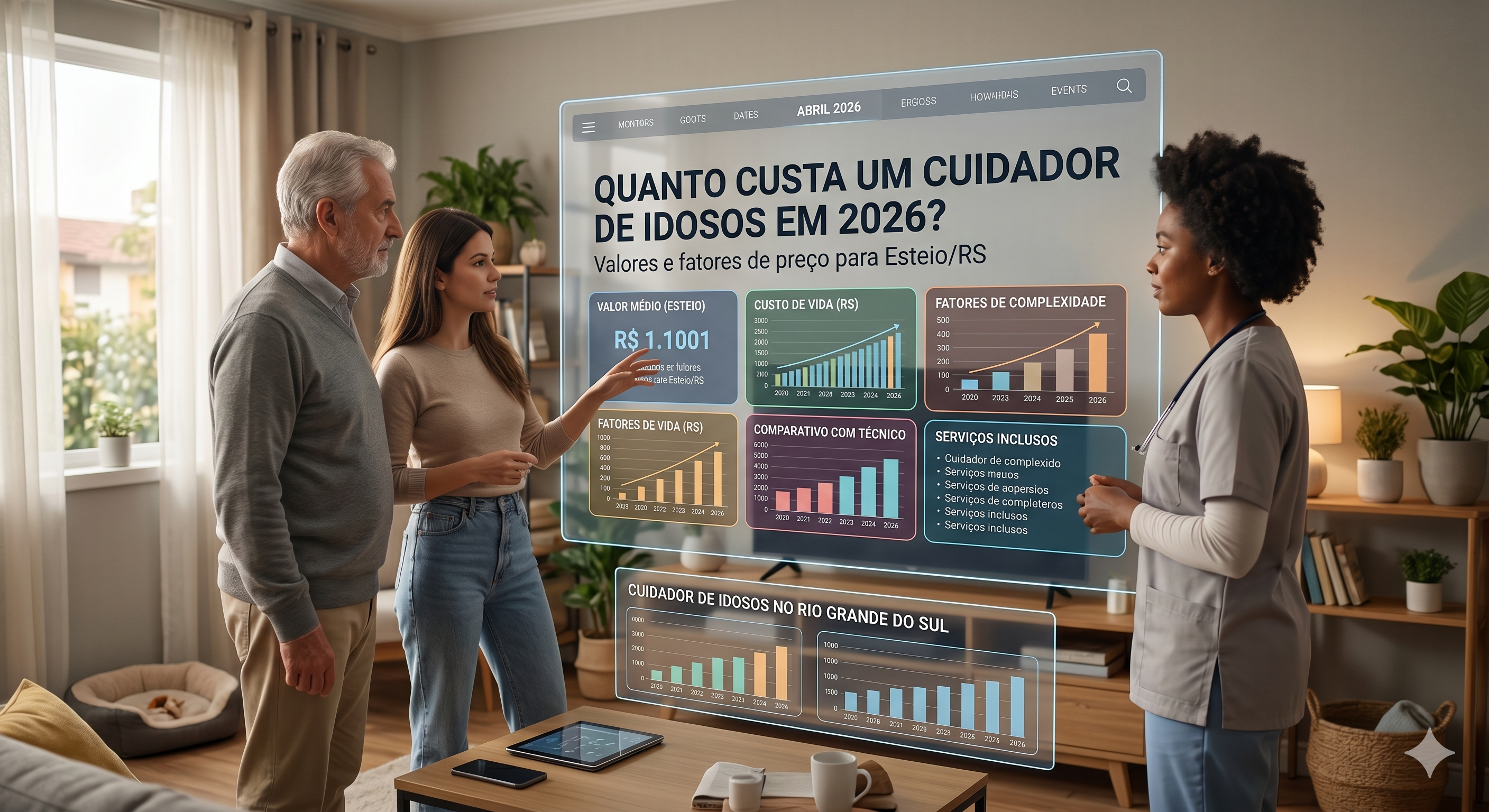 Quanto custa um cuidador de idosos em 2026? Veja valores e o que influencia no preço